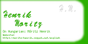 henrik moritz business card